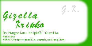 gizella kripko business card